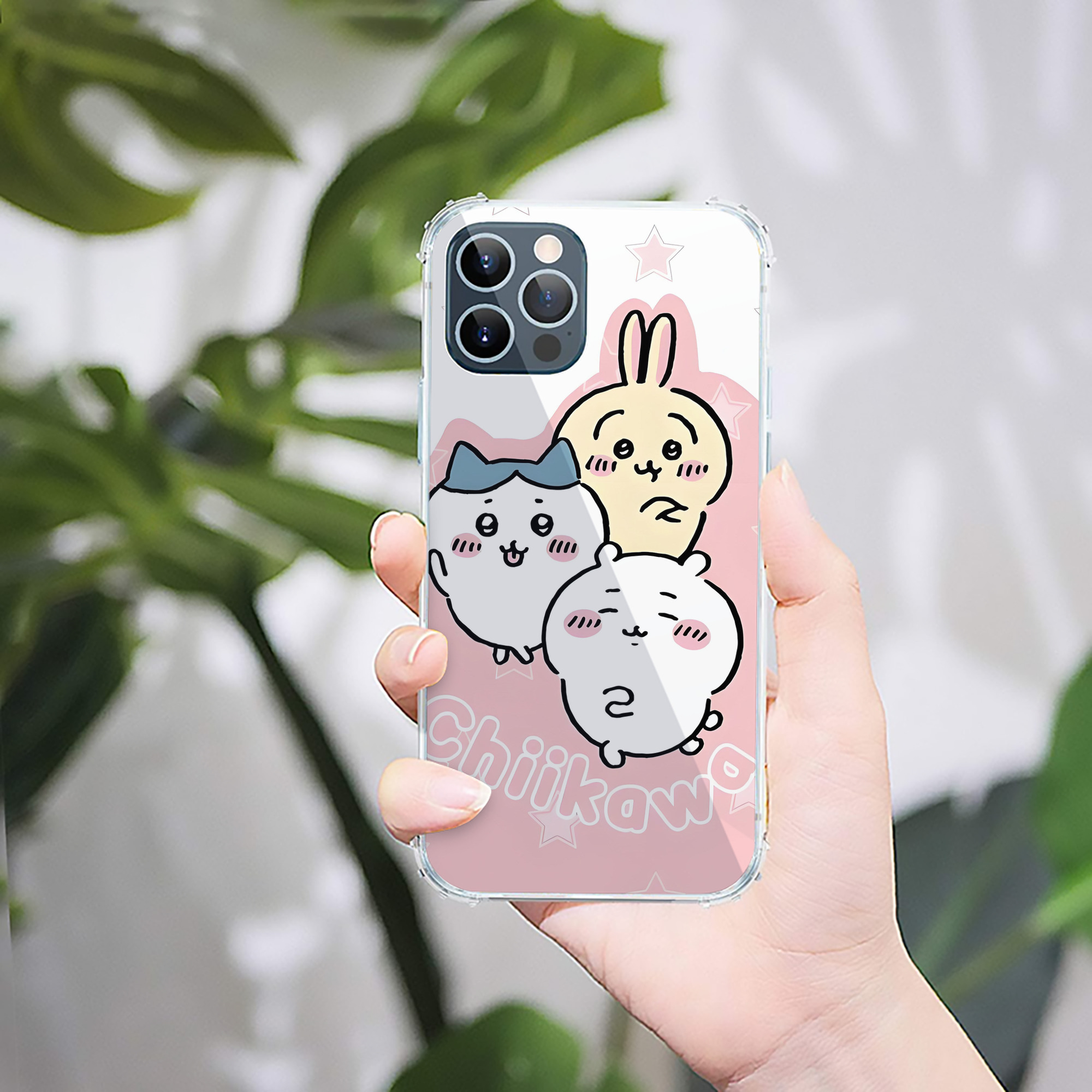 （画像用） ちいかわ Chii-kawa 【iPhone 12シリーズ対応】透明スマホケース（クリアソフトケース）